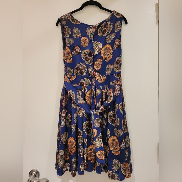 Sugar Skull Fit and Flare Dress - Picture 3 of 4